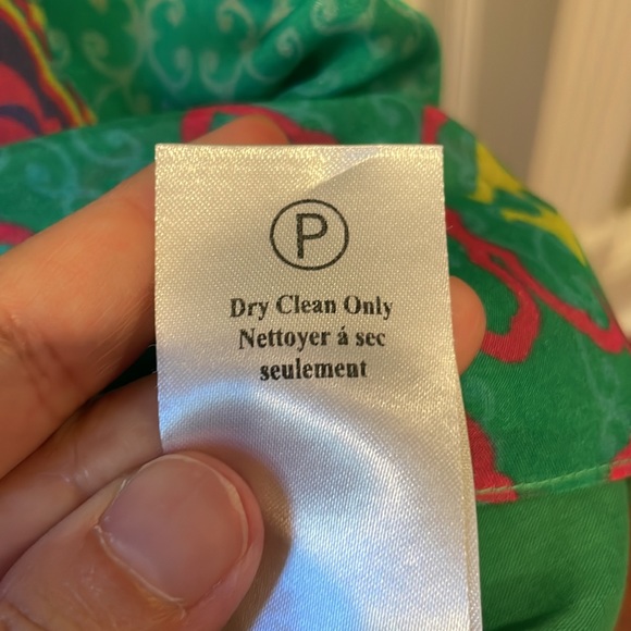 Anthropologie Hermant & Nandita Green Crochet Silk Maxi Dress Size 2 - Picture 8 of 12